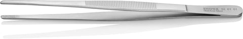 KNIPEX Tools Stainless Steel Gripping Tweezers-Blunt Tips, 8"