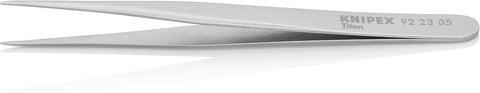 KNIPEX - 92 23 05 Tools - Precision Tweezers, Titanium, Anti-Magnetic, Acid-Proof, Stainless (922305)