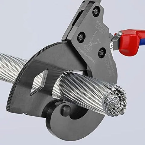 KNIPEX Tools 95 32 240 SR US, Ratcheting ASCR Cutter Cable Cutter