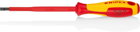 KNIPEX Tools 98 20 55 7/32-Inch Slotted Screwdriver, 5-Inch, 1000V Insulated