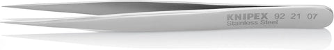 KNIPEX Tools 92 21 07 Stainless Steel Gripping Tweezers-Needle Point Tips, 4-1/2"