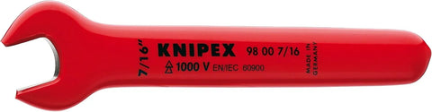 KNIPEX 98 00 7/16 1,000V Insulated 7/16 Open End Wrench
