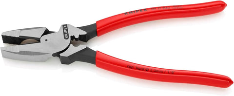 KNIPEX 09 11 240 SBA High Leverage Lineman Pliers New England with Tape Puller and Crimper