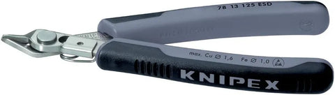 KNIPEX - 78 13 125 ESD Tools - Electronics Super-Knips, INOX Steel, ESD (7813125ESD), 5-Inch with Lead Catcher