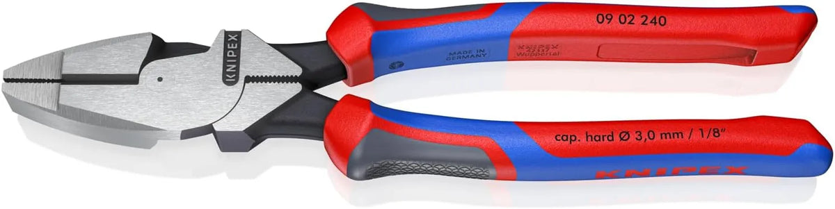 KNIPEX Tools - High Leverage Lineman's, New England Head, Multi-Component (902240), 9-1/4 inches