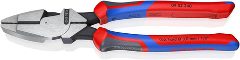 KNIPEX Tools - High Leverage Lineman's, New England Head, Multi-Component (902240), 9-1/4 inches