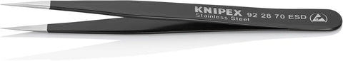KNIPEX - 92 28 70 ESD Tools - Precision Tweezers, ESD (922870ESD)