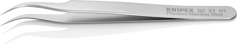 KNIPEX Tools 92 31 01 Premium Stainless Steel Gripping Tweezers-45°Angled-Needle-Point Tips, 4-3/4"