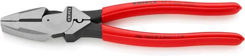 KNIPEX 09 11 240 SBA High Leverage Lineman Pliers New England with Tape Puller and Crimper