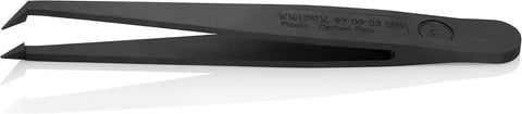 KNIPEX Tools 92 09 03 ESD Plastic Gripping Tweezers-Pointed Tips-ESD, 4-1/2"