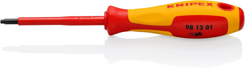 KNIPEX Tools 98 12 01 R1 Square Drive Screwdriver, 3 1/8-Inch, 1000V Insulated