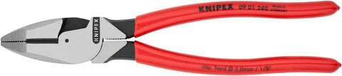 KNIPEX Tools 09 01 240 SBA High Leverage Lineman's Pliers, 9.5-Inch