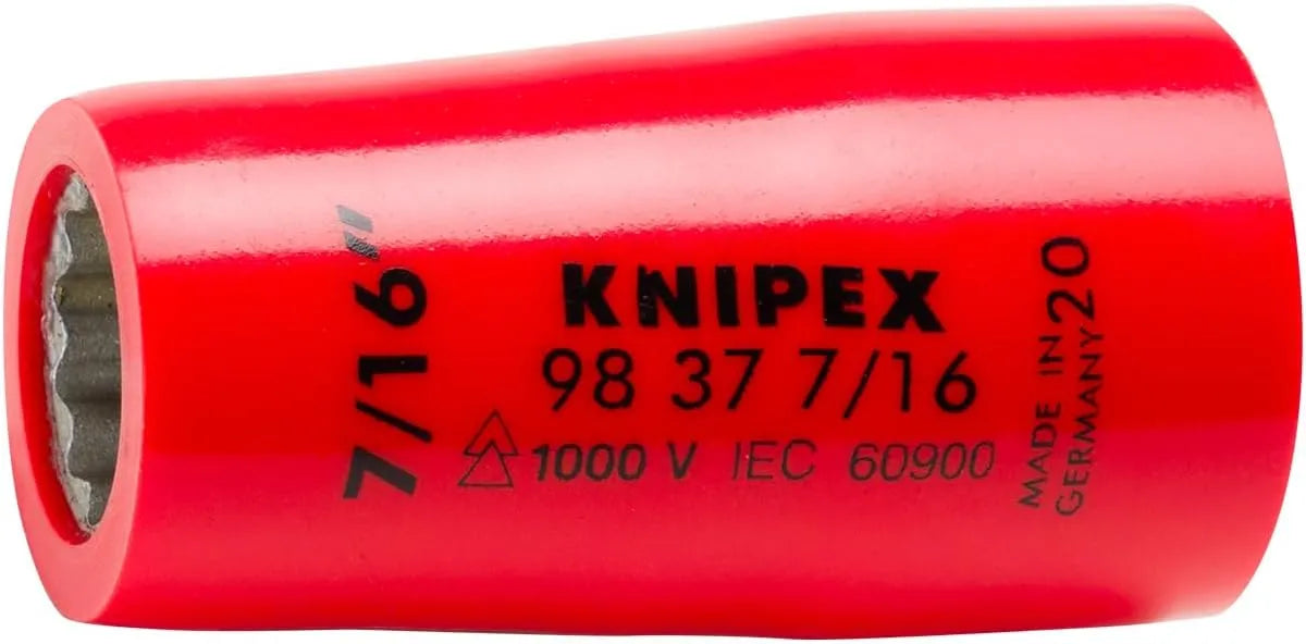 KNIPEX Tools 98 37 7/16 3/8 1,000V Insulated 7/16 Hexagon Socket