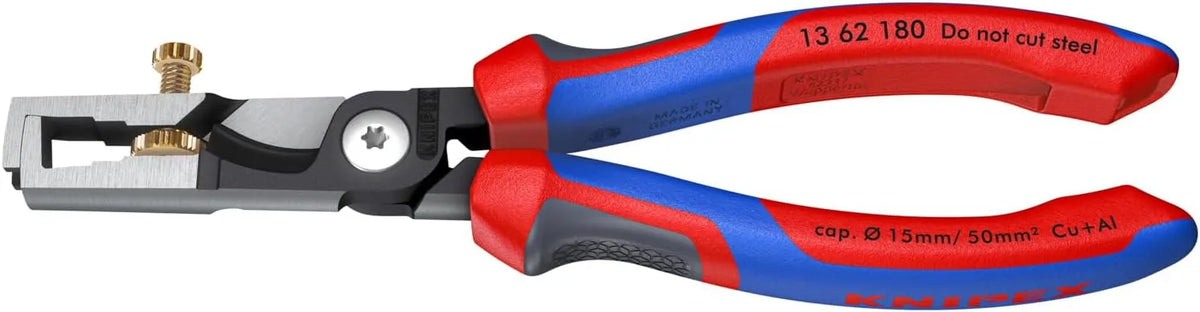 KNIPEX Tools, 13 62 180 StriX Insulation Strippers Cable Shears Cutting Pliers, 7.25-Inch