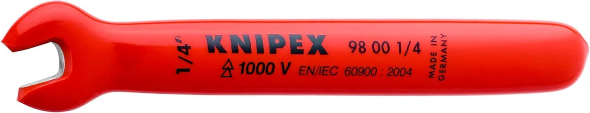 KNIPEX 98 00 1/4 1,000V Insulated 1/4 Open End Wrench