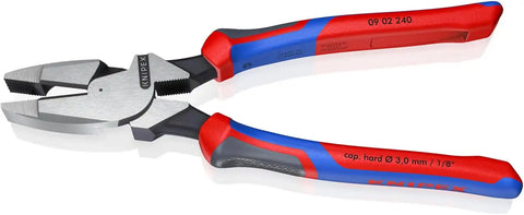 KNIPEX Tools - High Leverage Lineman's, New England Head, Multi-Component (902240), 9-1/4 inches