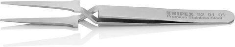 KNIPEX Tools 92 91 01 Premium Stainless Steel Gripping Tweezers-Replaceable Tips, 4-3/4"