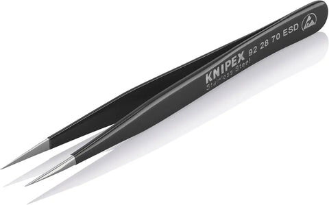 KNIPEX - 92 28 70 ESD Tools - Precision Tweezers, ESD (922870ESD)