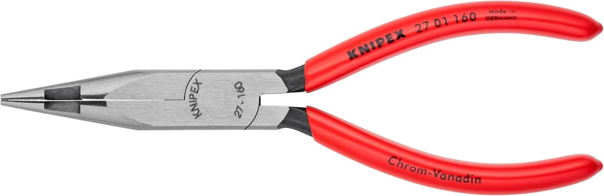 KNIPEX Tools - Long Nose Center Cutting Pliers, Telephone Style (2701160), 6.25