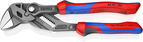 KNIPEX Tools 86 02 180 Pliers Wrench, Black Finish Comfort Grip, 7.25-Inch