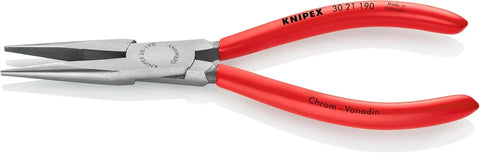 KNIPEX Tools - Long Nose Pliers, Half Round Tips (3021190)