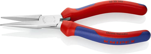 Knipex 3025190 Long Nose Pliers with Half Round Tips and Comfort Grip, 7.5 Inch