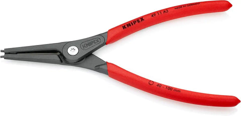 KNIPEX External Precision Snap Ring Pliers,Red and Silver