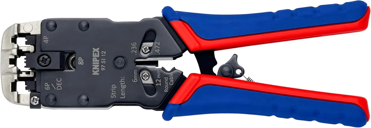 KNIPEX 97 51 12 Western Plug Type Comfort Grip Crimping Pliers