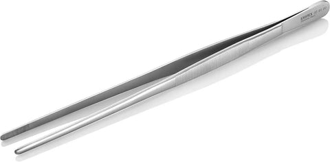 KNIPEX Tools 92 61 02 Stainless Steel Gripping Tweezers-Blunt Tips, 11-3/4"