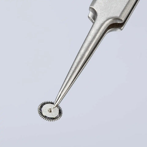 KNIPEX Tools 92 23 01 Titanium Gripping Tweezers-Needle-Point Tips, 4-1/2"
