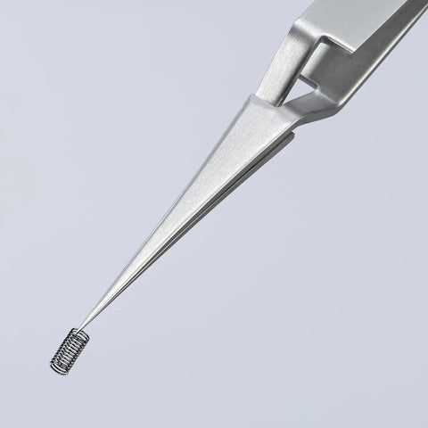 KNIPEX Tools 92 91 02 Premium Stainless Steel Gripping Cross-Over Tweezers-Needle-Point Tips, 4-3/4"