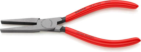 KNIPEX Tools - Long Nose Pliers Without Cutter, Flat Tips (3841190)