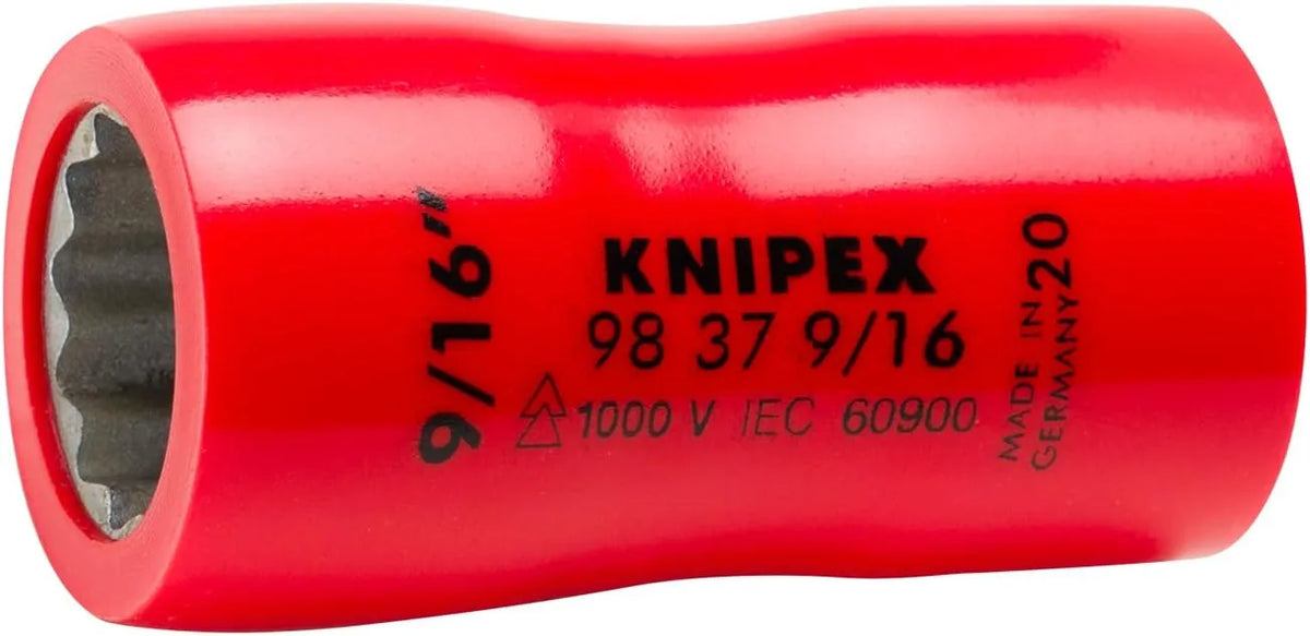 KNIPEX 98 37 9/16 3/8 1,000V Insulated 9/16 Hexagon Socket