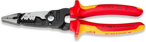 KNIPEX Tools 13 78 8 SBA Forged Wire Stripper 20-10 AWG-1000V Insulated, 8"