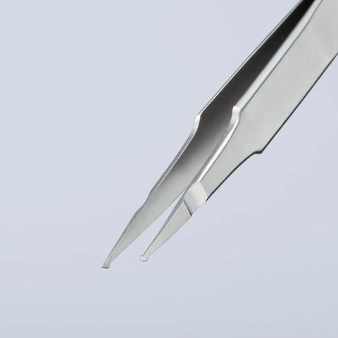 KNIPEX Tools 92 01 03 Premium Stainless Steel Positioning Tweezers-SMD, 4-3/4"