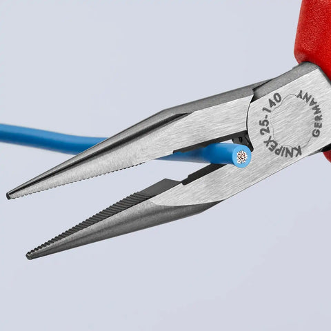 KNIPEX 25 02 140 Long Nose Pliers with Cutter-Comfort Grip
