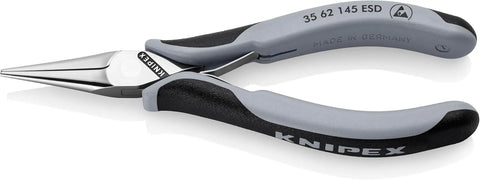 KNIPEX Tools 35 62 145 ESD Electronics Pliers-Half Round Tips, ESD Handles, 5-3/4"