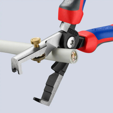 KNIPEX Tools, 13 62 180 StriX Insulation Strippers Cable Shears Cutting Pliers, 7.25-Inch