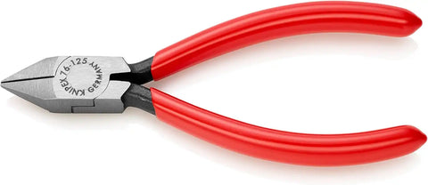 KNIPEX Tools - Electronics Diagonal Cutters (7681125), Red