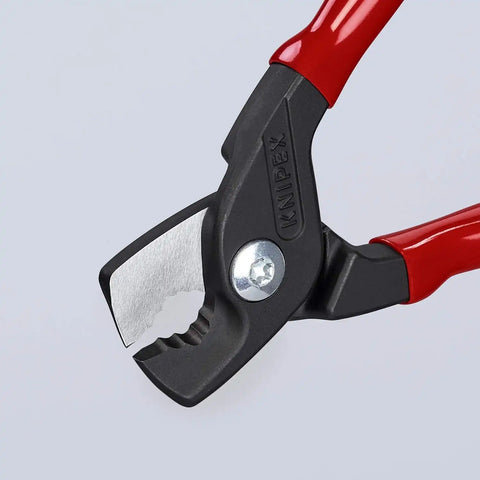 KNIPEX Tools 95 18 160 US StepCut Cable Shears, Insulated Grip 6.25-Inch, Red