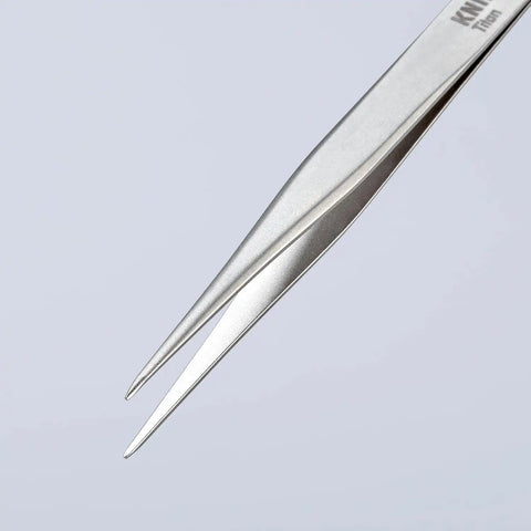 KNIPEX - 92 23 05 Tools - Precision Tweezers, Titanium, Anti-Magnetic, Acid-Proof, Stainless (922305)