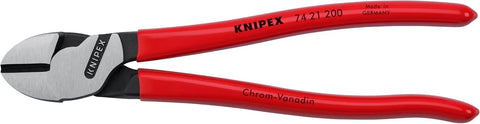 KNIPEX 74 21 200 High Leverage Angled Diagonal Cutters, 8-Inch
