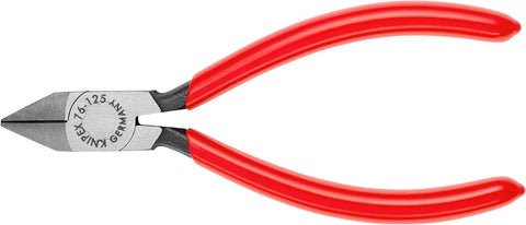 KNIPEX Tools - Electronics Diagonal Cutters (7681125), Red