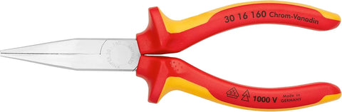 KNIPEX Long Nose Pliers-Flat Tips-1000V Insulated