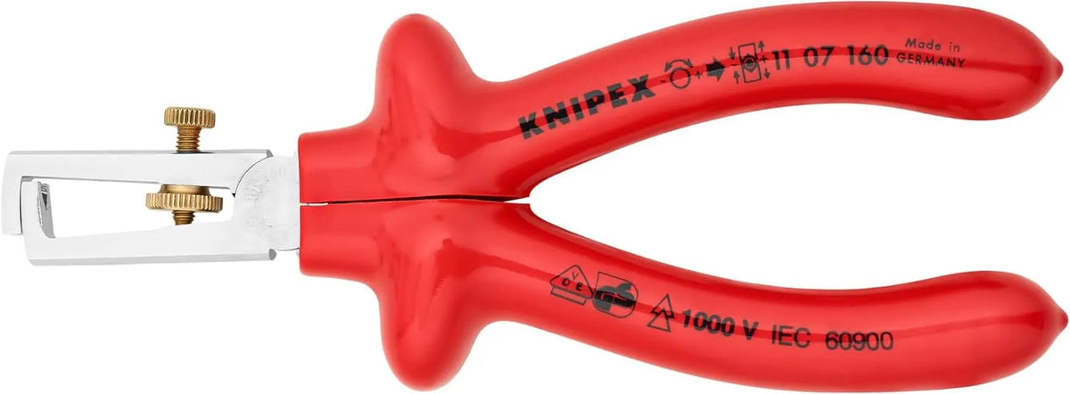 KNIPEX - 11 07 160 Tools - End-Type Wire Stripper, Dipped, 1000V Insulated (1107160)