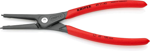 KNIPEX External Precision Snap Ring Pliers,Red and Silver