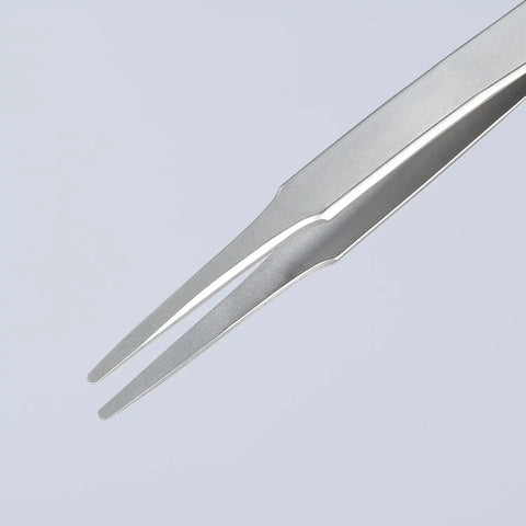 KNIPEX Tools Gripping Tweezers, Premium Stainless Steel, Blunt Tips, 4.75"