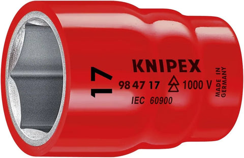 KNIPEX 98 47 17 1/2 17 Mm 1,000V Insulated Hex Socket