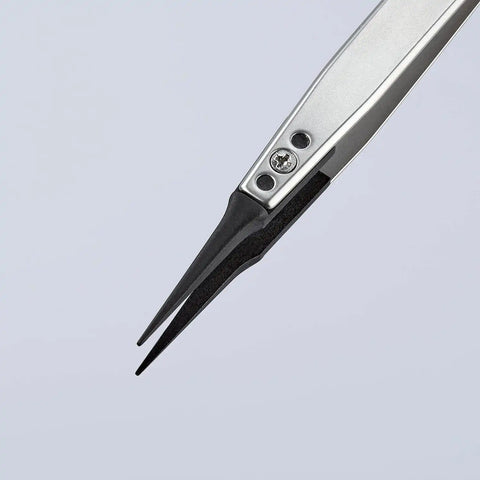 KNIPEX Tools 92 81 02 Premium Stainless Steel Gripping Tweezers-Pointed Tips, 5-1/4"