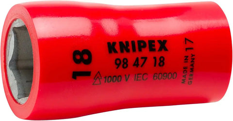 KNIPEX 98 47 18 1/2 18 Mm 1,000V Insulated Hex Socket